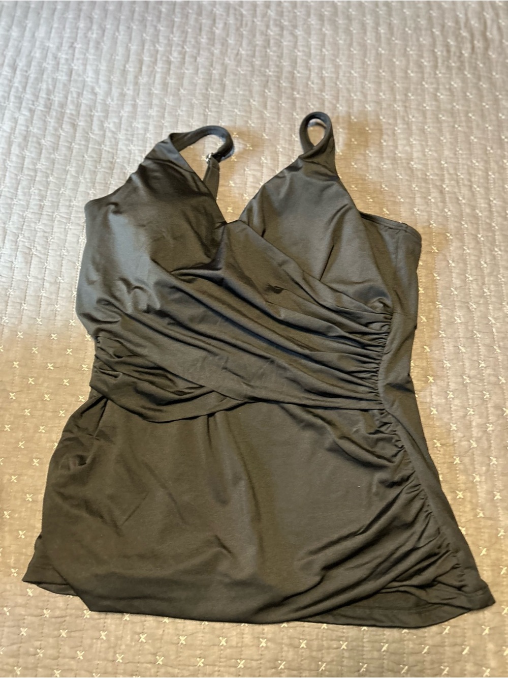 Women’s Dolphin Brand Aqua Shape Black Tankini Swim Top